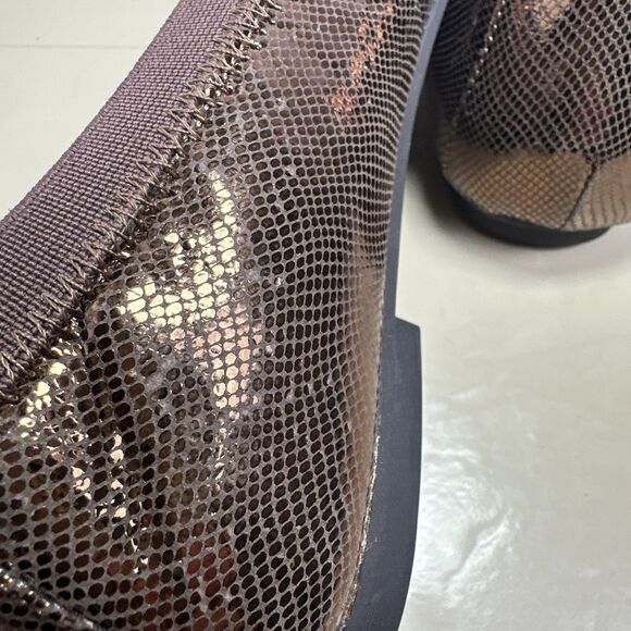 Vionic Orthaheel Allora Womans Ballet Flats US 9 Bronze/Metallic Round Toe - Picture 10 of 11